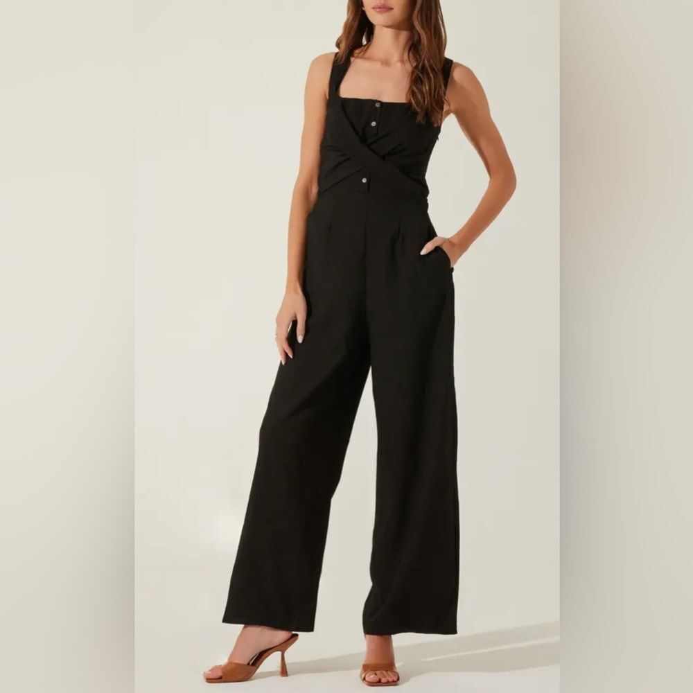 JUMPSUIT ROMPER ASTR THE LABEL NEW WITH  TAGS BLACK